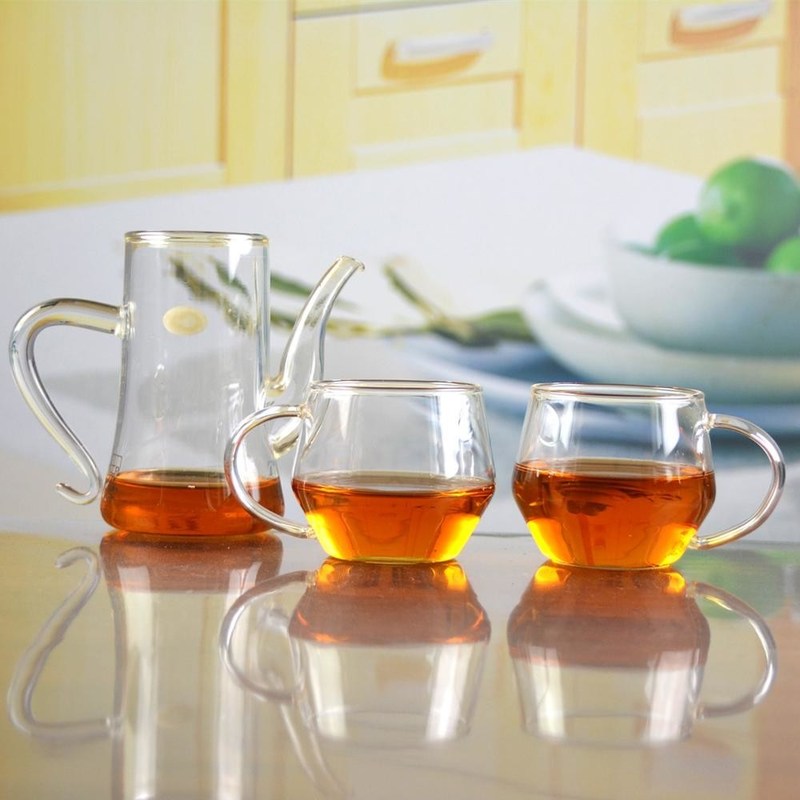 Kalite Borosilicate Heat Resistant Tea Glass Mug With Handle Fabrika