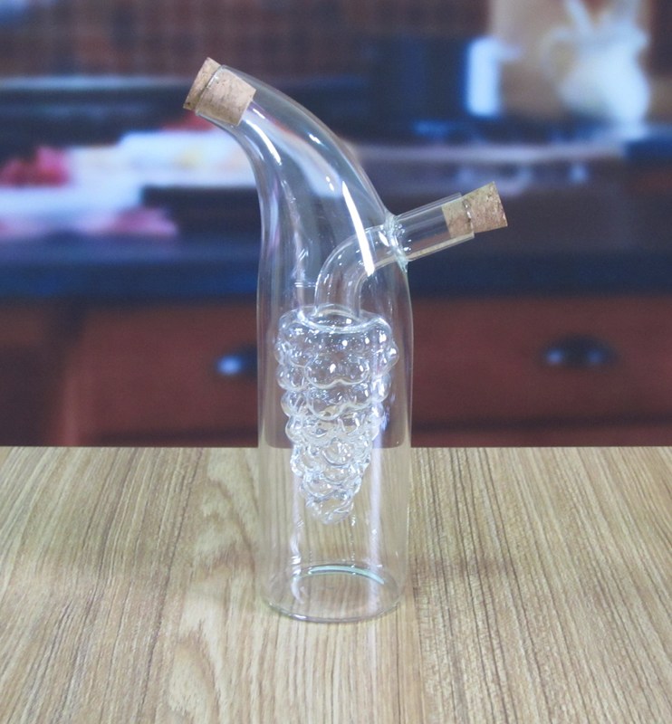 Kalite Double Layer Grape Shape Glass Canister With Lid For Oil Fabrika