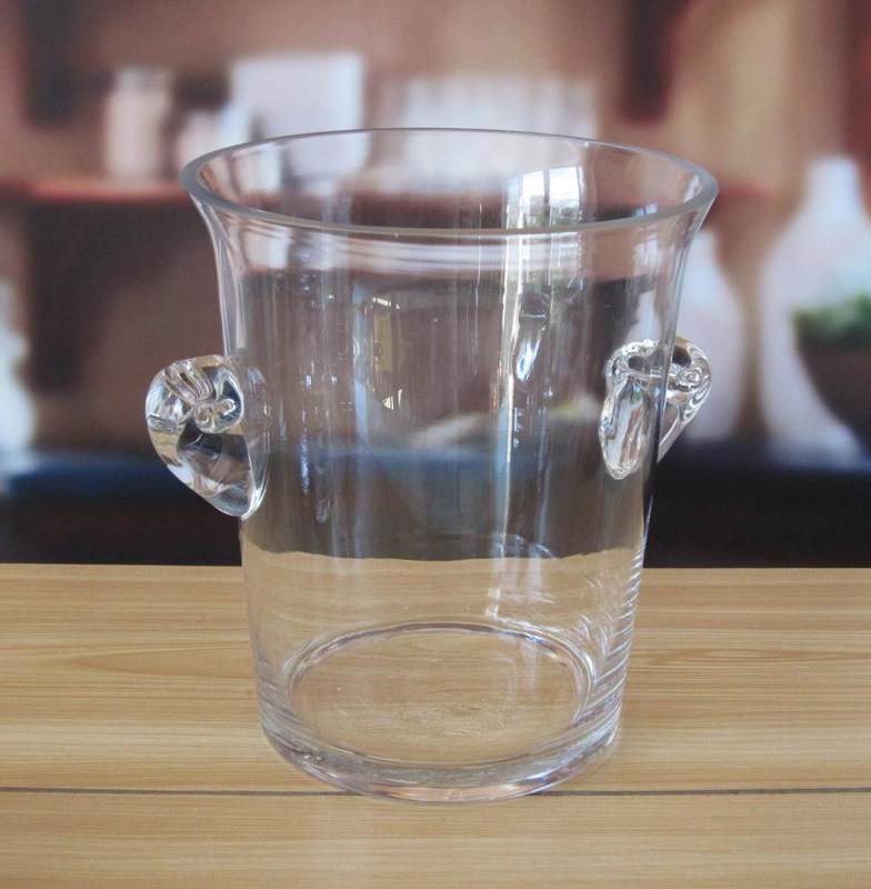 Kalite Deccorated Glass Storage Jars With Handle Ears For Ice Cooler Fabrika