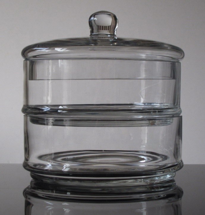Kalite Handblown 3 Layer Stackable Storage Jars With Lids Fabrika