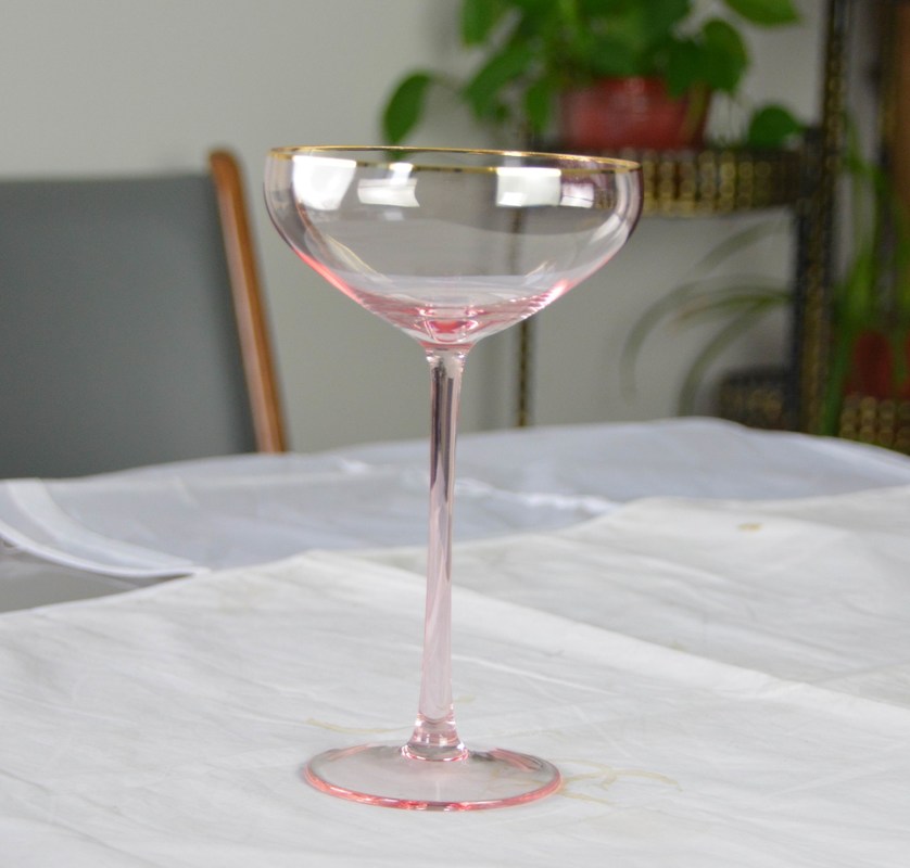 Kalite Pink Crystal Cocktail Glasses Fabrika