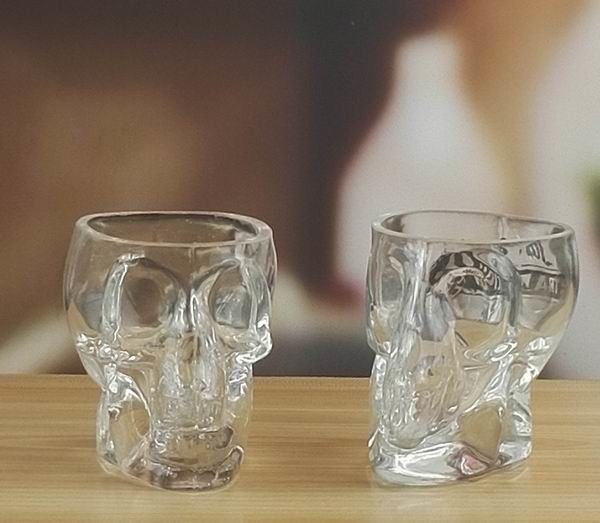 Kalite Machine Made Embossed Skull 1.5 Oz Shot Glasses Fabrika