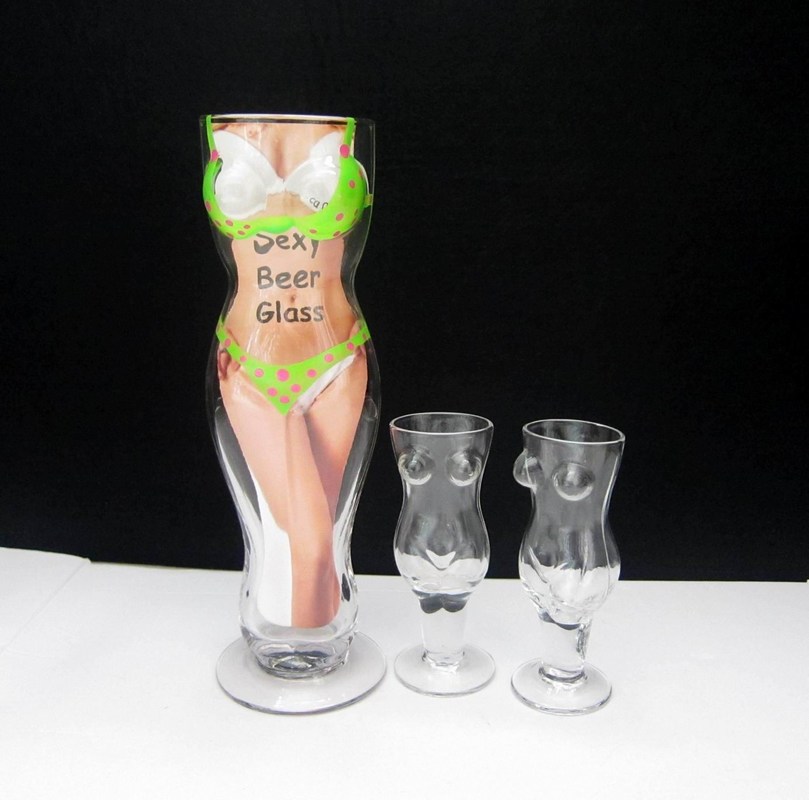 Kalite Handmade Bikini Beauty Shaped LFGB Unique Shot Glasses Fabrika