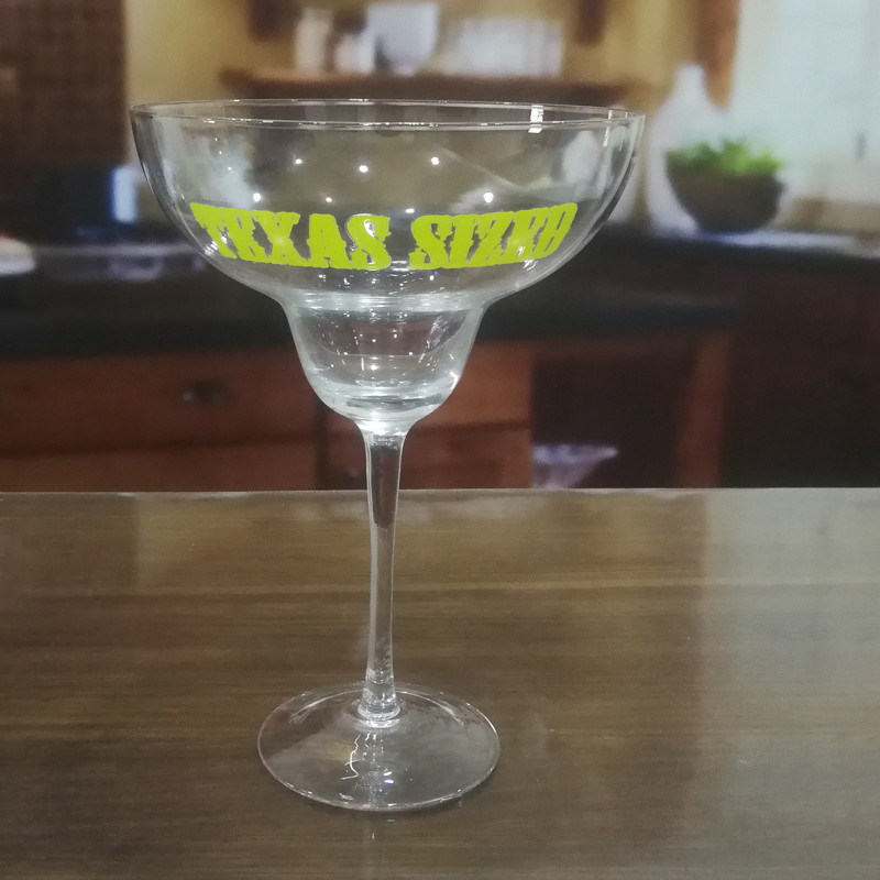 Kalite LFGB 850ml Margarita Giant Crystal Cocktail Glasses Fabrika