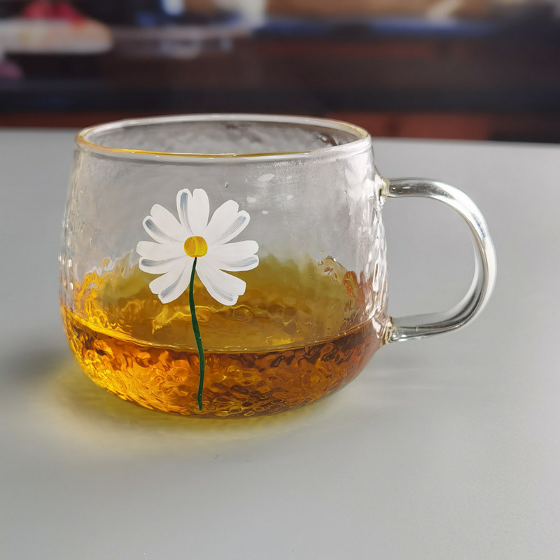 Kalite Borosilicate Hammered Texture Tumbler Drinking Glasses With Golden Rim Fabrika