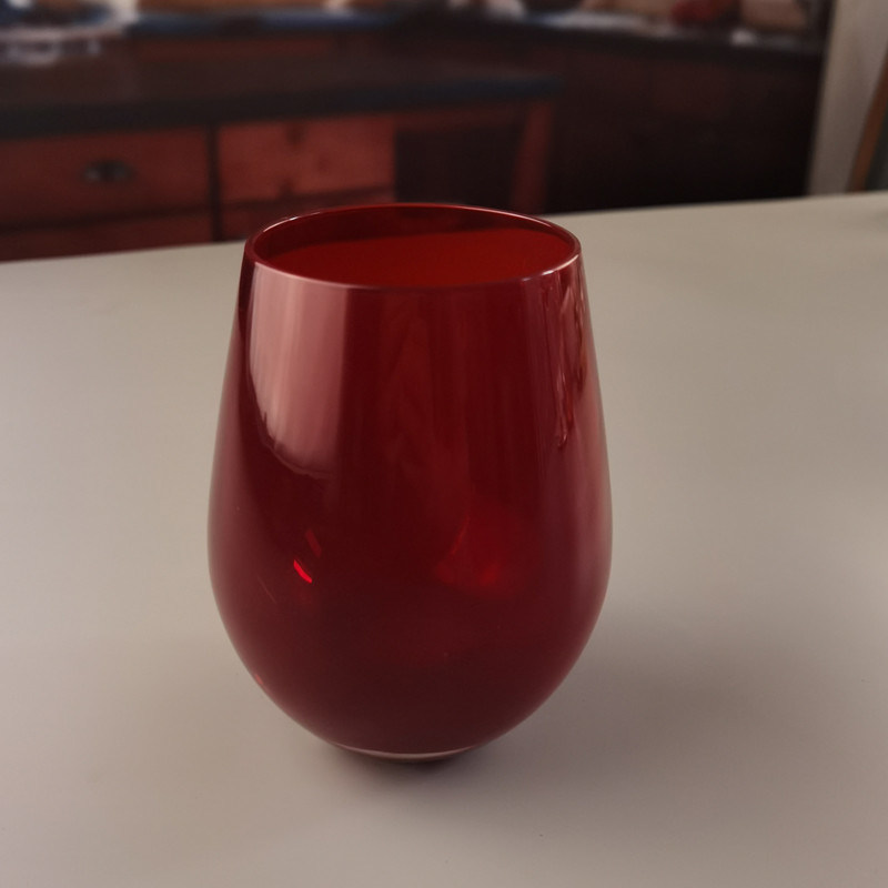 Kalite Lead Free Stemless Crystal Wine Glass Handblown 550ml Fabrika