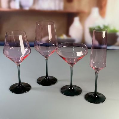 Kalite Hand-blow Color Gradient Wine Glass Set High Quality Crystal Wine Glass For Gift For Weeding Fabrika