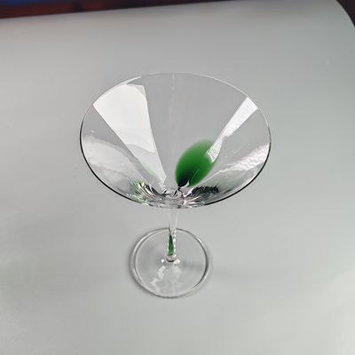 Kalite Customized Hand-blow Clear Red Wine Glass Martini Glass For Party Fabrika