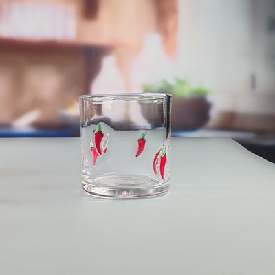 Kalite 14oz Chili Decorative DOF Glass Heart Shape Water Tumbler Glasses Mexico Rock Glass Cup for Wedding Party Gift Fabrika