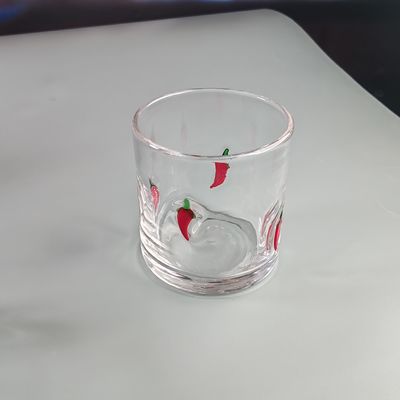 Kalite 14oz Chili Decorative DOF Glass Heart Shape Water Tumbler Glasses Mexico Rock Glass Cup for Wedding Party Gift Fabrika