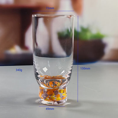 Kalite Handmade Modern Design Colorful Cocktail Drinking Glasses Custom Confetti Beverage Highball Glass Fabrika