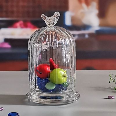 Kalite Customized Color Glass Cloche Jar with Bell Dome Glass Lid For Candle Wax Fabrika