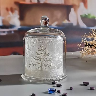 Kalite Customized Color Glass Cloche Jar with Bell Dome Glass Lid For Candle Wax Fabrika