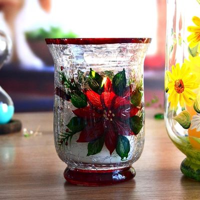 Kalite Ice Crack Classic American Glass Hurricane Candle Holder Fabrika