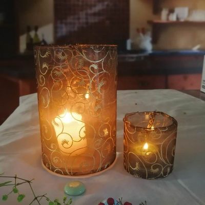 Kalite Decorative Handmade Silk Sleeve Coat Cylinder Candle Holders Fabrika