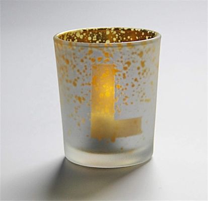 Kalite Electroplated Matte Glass Candle Holders With Morden Pattern Fabrika