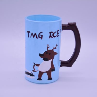 Kalite Color Decorated Steins Customize Handpainted Glass Beer Mug Fabrika