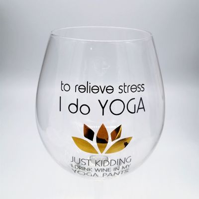 Kalite Mouthblown Large Size 750ml Stemed Crystal Wine Glasses , Crystal Red Wine Glasses Fabrika