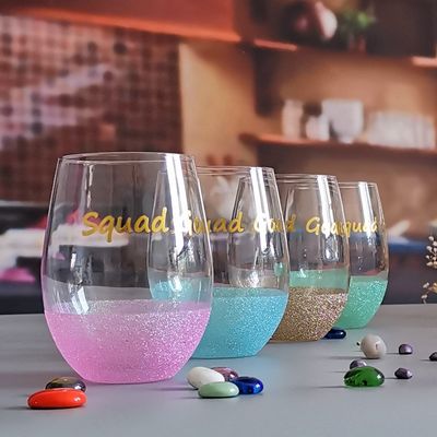 Kalite LFGB 450ml Wine Glass , Crystal Wine Glass For Anuversery Party Fabrika