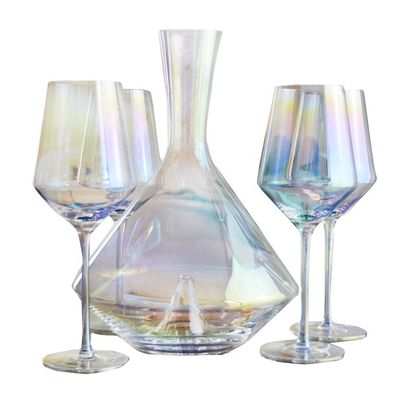 Kalite Hand Blown Crystal Wine Glass Set Fabrika
