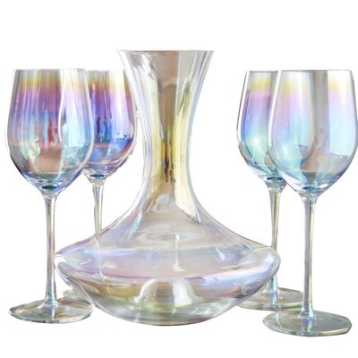 Kalite Hand Blown Crystal Wine Glass Set Fabrika