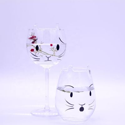 Kalite Cat Shaped 400ml Crystal Balloon 14 Oz Wine Glasses Fabrika