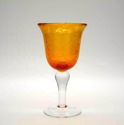 Kalite Handblown Solid Color Mexican Bubbles Goblet Crystal Wine Glass Fabrika