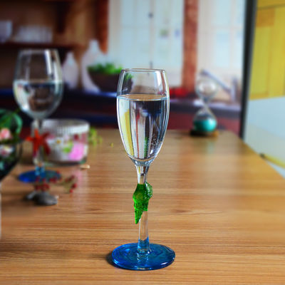 Kalite Creative Sea Animal Stem Crystal Wine Glass For Summer Holiday Fabrika