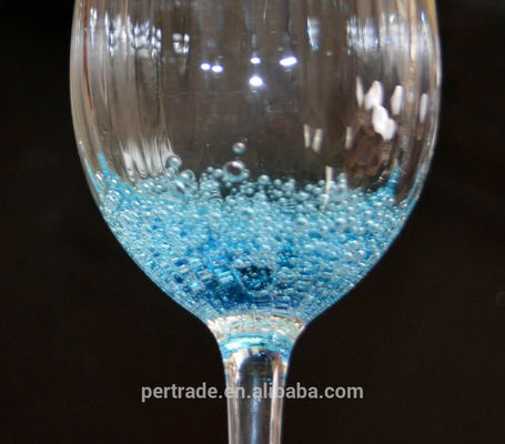 Kalite Handmade Ocean Blue Wine Goblet Glass With Sparkling Bubbles Fabrika