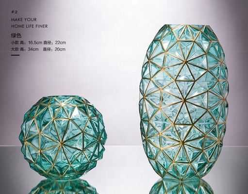 Kalite Creative Handpainted Decorative Glass Vase For Wedding Fabrika