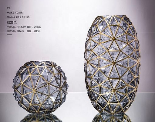 Kalite Creative Handpainted Decorative Glass Vase For Wedding Fabrika