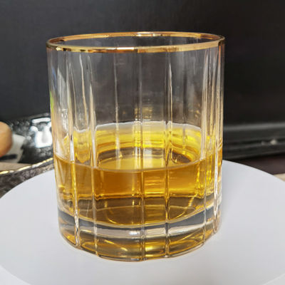 Kalite Customized Gold Rim Whole Set Handmade Whiskey Glass Fabrika
