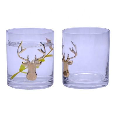 Kalite Decorative Round Personalised Whisky Glass For Christmas Fabrika