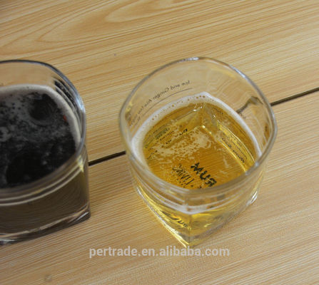 Kalite Set Of Four Square 240ml Fancy Whiskey Glass With Decal Fabrika