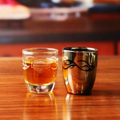 Kalite Platinum 50ml Unique Shot Glasses With Branded Decal Logo Fabrika