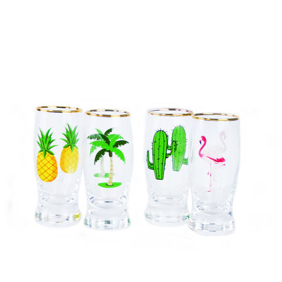 Kalite Color Decal Printed Unique Shot Glasses Fabrika