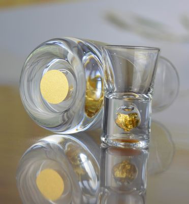Kalite Gold Foil Bottom Shot Glass Set Fabrika