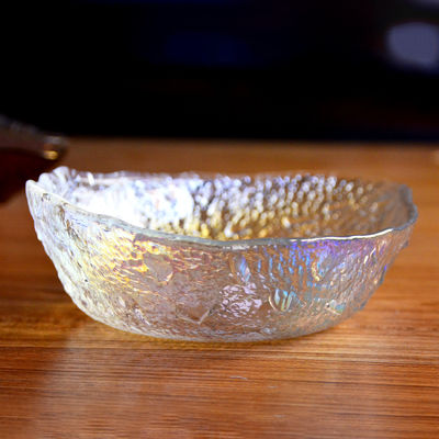 Kalite Irregular shaped Colored Creative Glass Charger Plates Fabrika