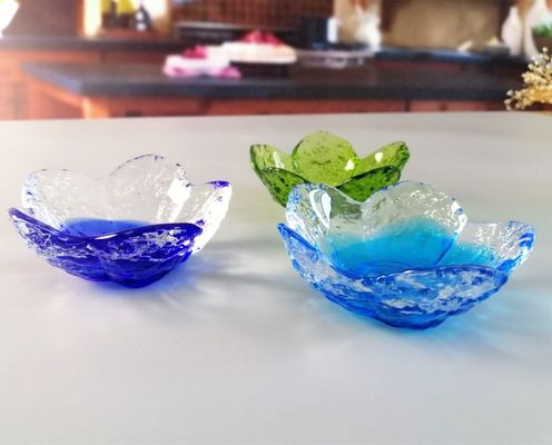 Kalite Ins Cherry Blossom Glass Sauce Plates For Dinner Table Fabrika