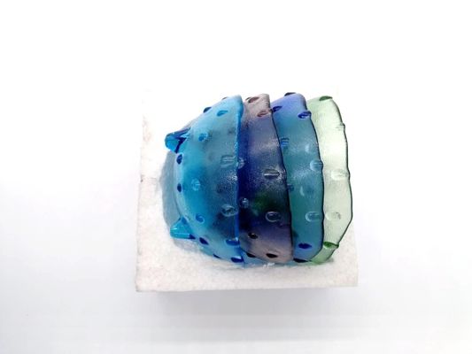 Kalite Unique 3 Feet Glass Charger Plates For Fruit And Dessert Fabrika