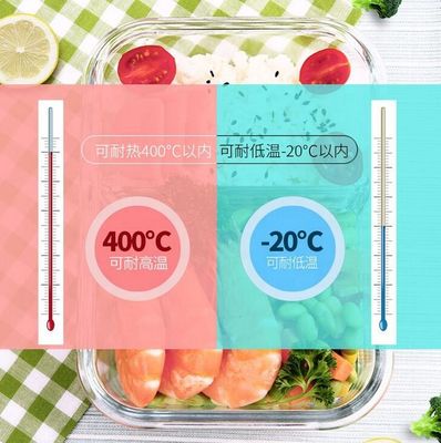 Kalite Borosilicate Pressed Glass Lunch Boxes With Locking Lids Fabrika