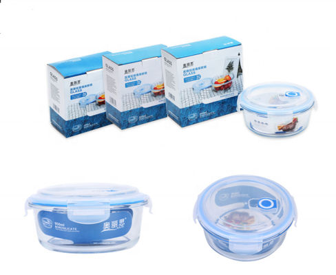Kalite Borosilicate Pressed Glass Lunch Boxes With Locking Lids Fabrika