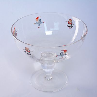 Kalite Large Diameter Crystal Glass Fruit Bowl , Crystal Salad Serving Bowl With Stand Fabrika