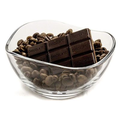 Kalite Transparent Durable Wave Rim Glass Charger Plates , Fruit Salad Glass Bowl Fabrika