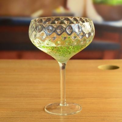 Kalite Optical Pineapple Shape Giant Crystal Cocktail Glasses Fabrika