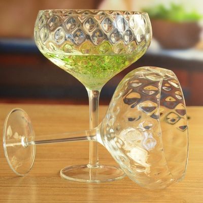 Kalite Optical Pineapple Shape Giant Crystal Cocktail Glasses Fabrika