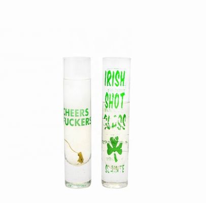 Kalite Long Sparkling Crystal Cocktail Glasses With Color Decal Fabrika