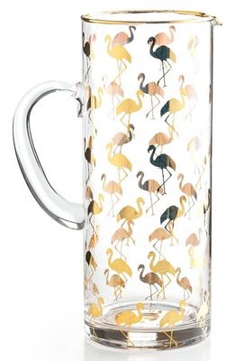 Kalite Golden Flamingo Printed Crystal Highball Glasses For Restaurant Fabrika