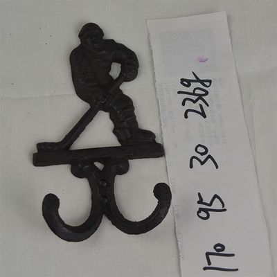 Kalite Ice Hockey Rustic Cast Iron Coat Hooks Cast Iron Crafts Fabrika