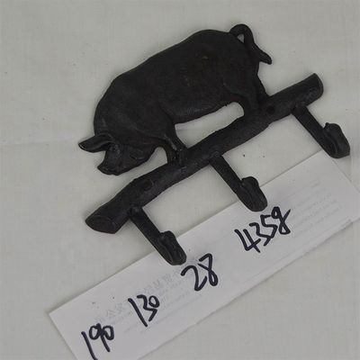 Kalite Pig Shape Vintage Decorative Iron Wall Hooks For Home Fabrika